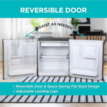 BLACK+DECKER 1.7 Cu. Ft. Compact Refrigerator, ENERGY STAR Certified, Single - Image 5