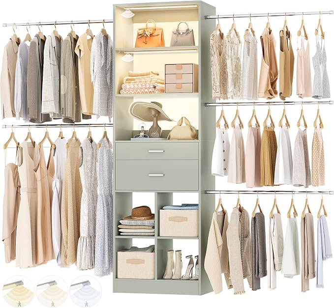 Besiost Closet System, 4-8 FT Closet Organizer System by Besiost