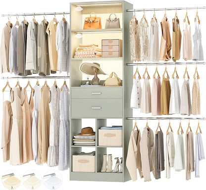 Besiost Closet System, 4-8 FT Closet Organizer System by Besiost