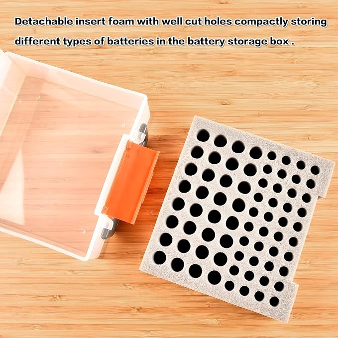 FULLCASE Battery Storage Organizer Holder Holds 72 AA AAA Batteries, Box Cases - Image 4