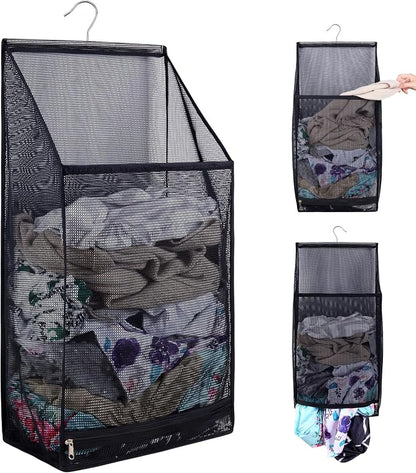 Hanging Collapsible Breathable Mesh laundry bags, Fast Drying Portable Space by GUMQDD