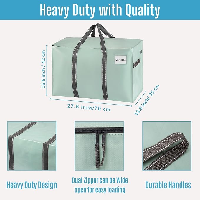 VENO 8 Pack Moving Bags and Large Christmas Storage Bins - Image 3