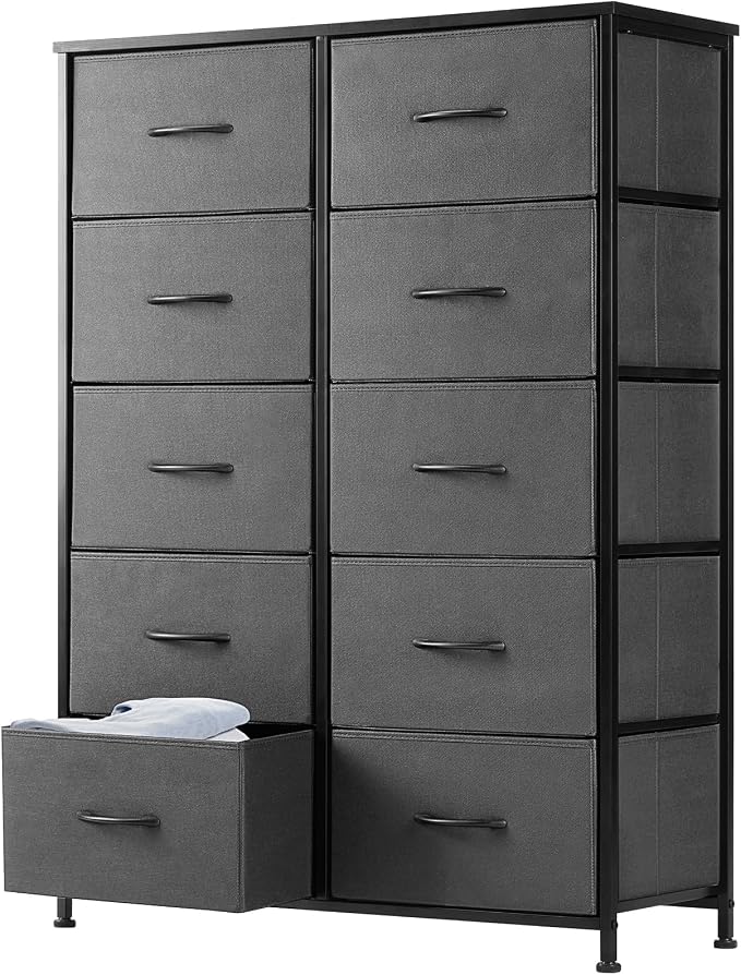 DUMOS 10 Drawer Dresser for Bedroom, Storage Organizer Chest of Drawers | Wide by DumosLifestyle