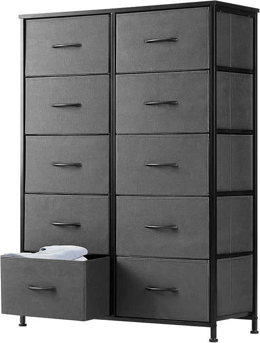DUMOS 10 Drawer Dresser for Bedroom, Storage Organizer Chest of Drawers | Wide by DumosLifestyle