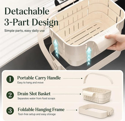 Sink Strainer Basket, 2026 Upgrade Foldable Hanging Sink Drain Basket | - Image 6
