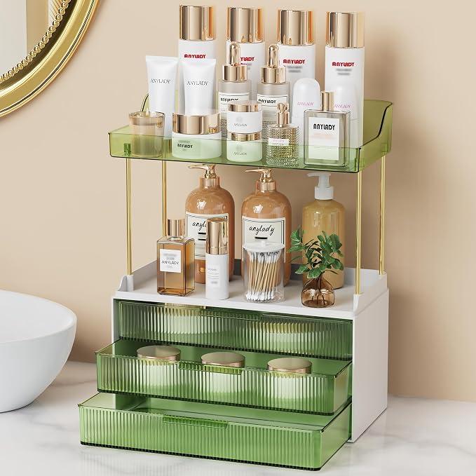 Bathroom Organizers and Storage, Makeup Organizer, Countertop, Dresser Organizer by Anylady