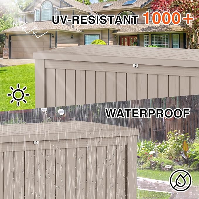 EasyUp 180 Gallon Deck Boxes Waterproof, Outdoor Large Storage Boxes - Image 3