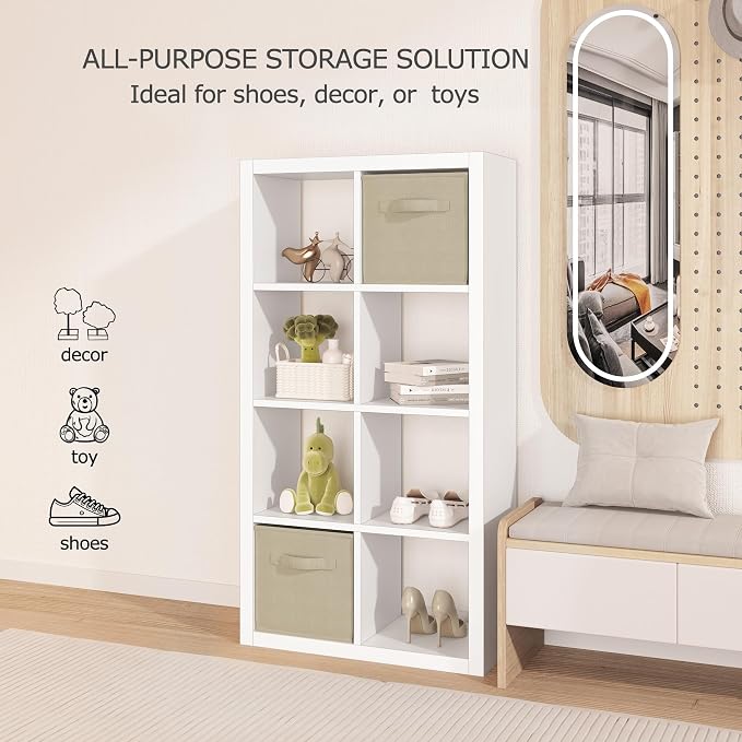 Bookshelf Cube Storage Organizer, 8-Cube Shelf Bookcase - Image 6