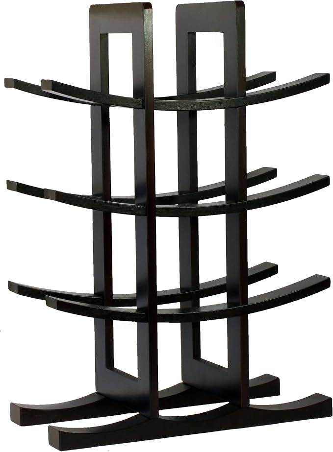 Oceanstar WR1132 12-Bottle Bamboo Wine Rack, Dark Espresso by Oceanstar