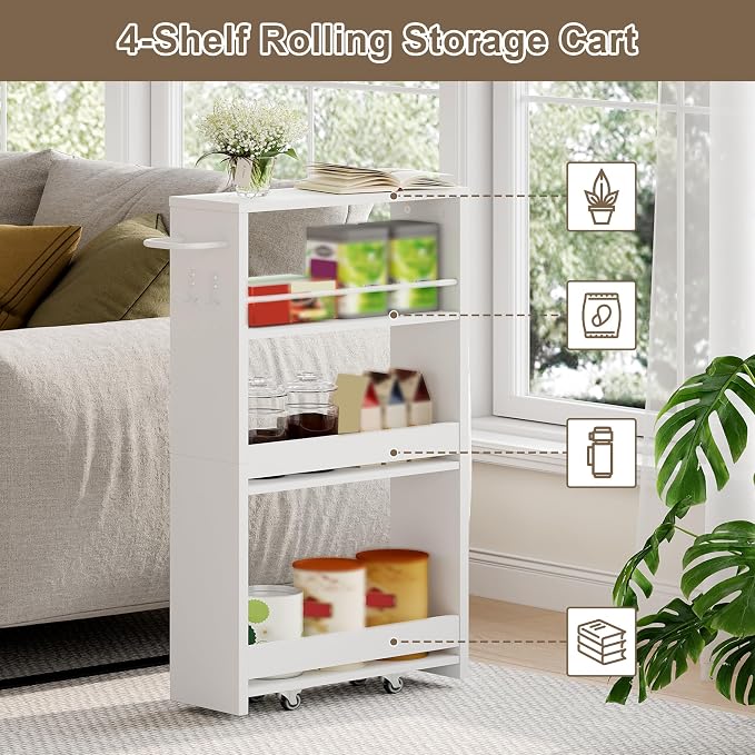ChooChoo 4-Tier Slim Storage Cart - Image 5
