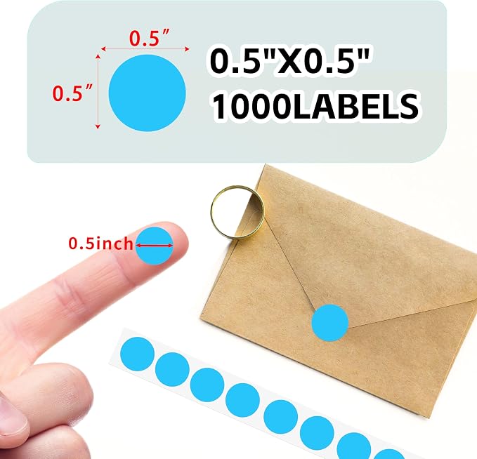 PARLAIM Round Dot Stickers 1/2 Inch Color Coding Labels on a Roll - Image 2