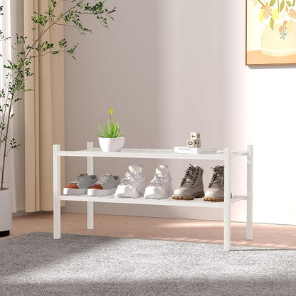 ROMGUAR CRAFT 2 Tier Bamboo Shoe Rack - Image 2
