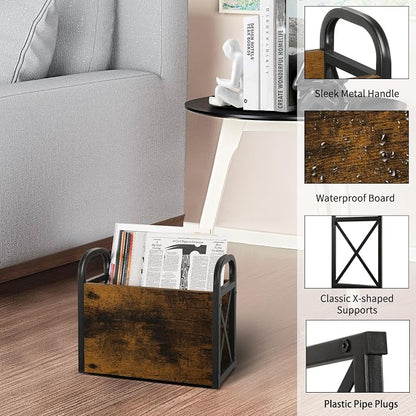 YINMIT Magazine Holder, Magazine Rack Floor, Magazine Storage Basket, Folder - Image 3