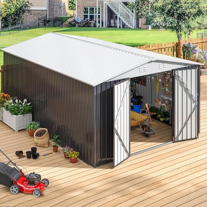 Polar Aurora 10x14 Outdoor Storage Shed, Garden Shed by PolarAurora