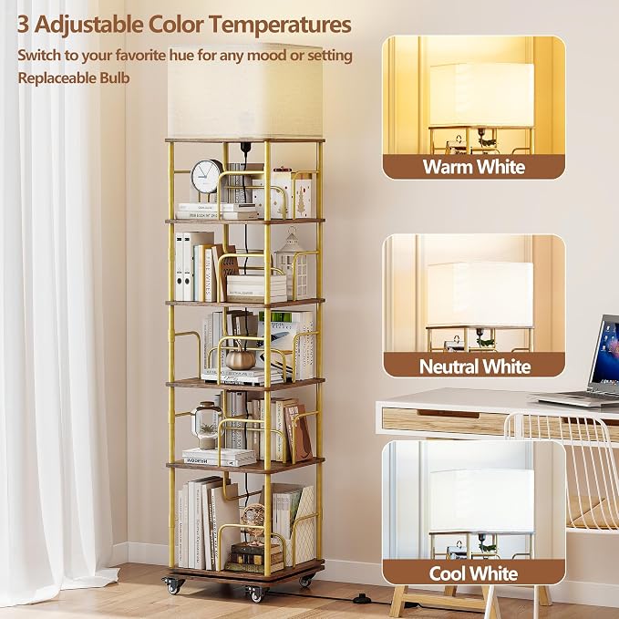 5 -Tier Rotating Bookshelf - Image 7