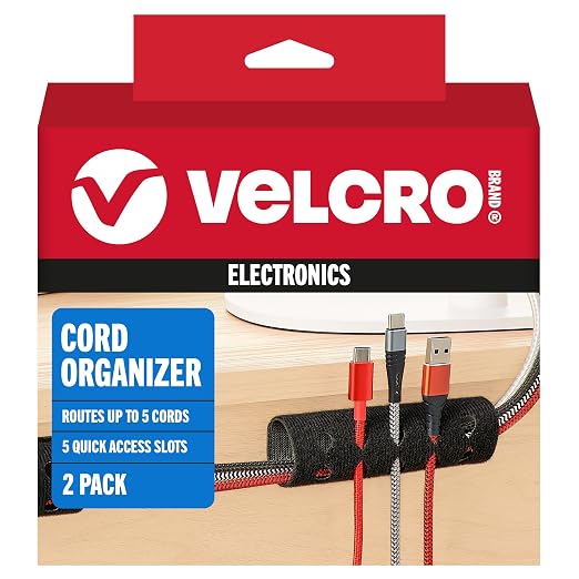 Velcro Brand Cord Organizer for Desk & Nightstand, Stocking Stuffers for Adults - Image 7