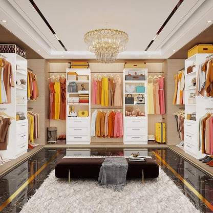 Closet System with 6 Drawers, 5-14FT Custom Closet Organizer System with 8 - Image 4