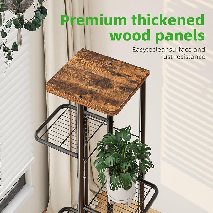 Simple Trending Plant Stand Indoor Outdoor, 6 Tier Plant Shelf, Tall Corner - Image 3