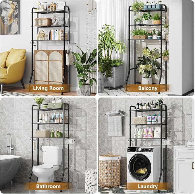 Simple Trending Over The Toilet Storage Rack, Metal 3 Tier Bathroom Organizer - Image 6