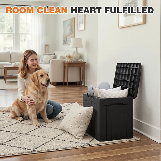 32 Gallon Deck Box Outdoor Indoor Waterproof Storage Box - Image 2