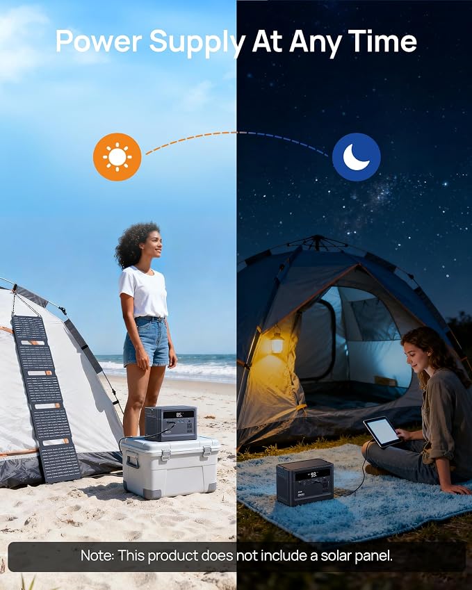 Portable Power Station, 288Wh LiFePO4 Battery, 350W Power Bank - Image 5