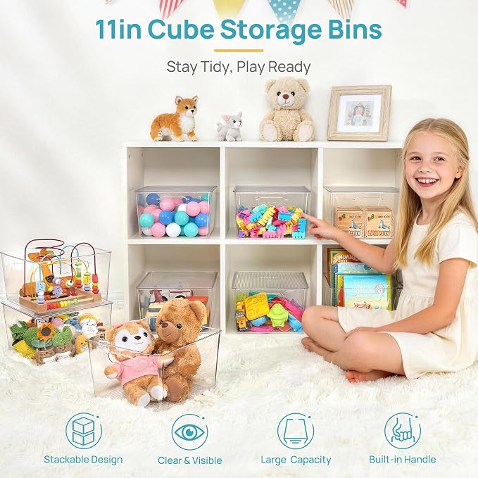 Vtopmart 6 Pack Extra Large Clear Stackable Storage Bins - Image 3