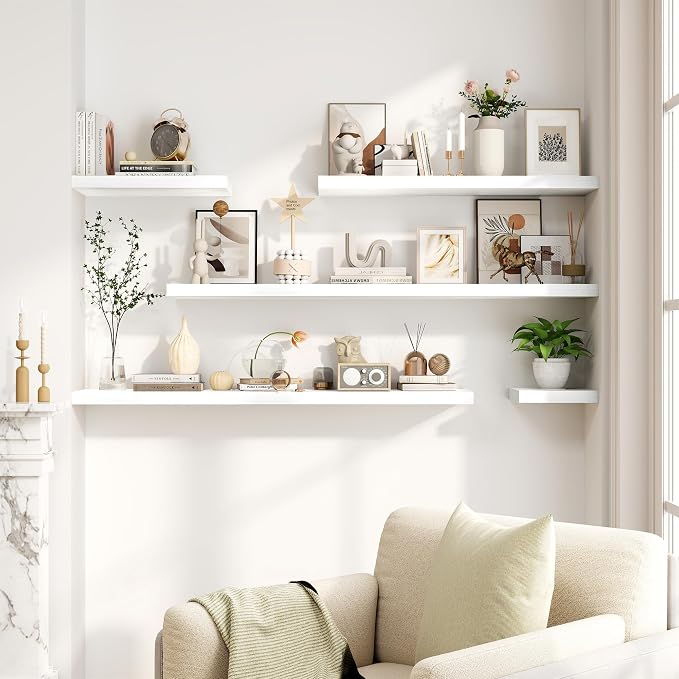 30 Inch Floating Shelves, Rustic Floating Wall Shelves 8 Inch Deep, 30 x 8 - Image 6