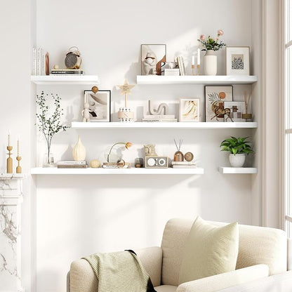 Fun Memories White Floating Shelves 16 Inch Long, 8 Deep Floating Shelf Wall - Image 6