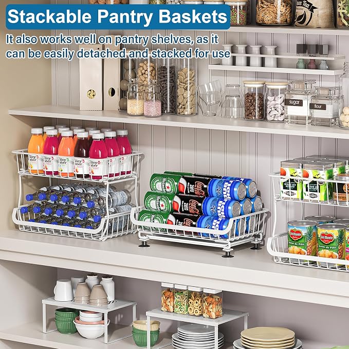 OKZEST 3-Tier Rolling Pantry Floor Organizers and Storage Cart - Image 3