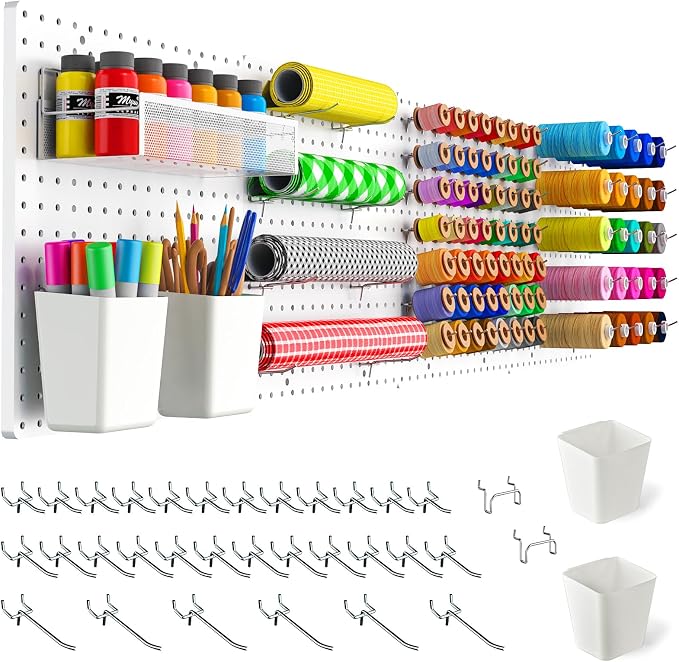 FZK Peg board, Pegboard 32''*32'', Pegboard Wall Organizer, Peg boards by FZK