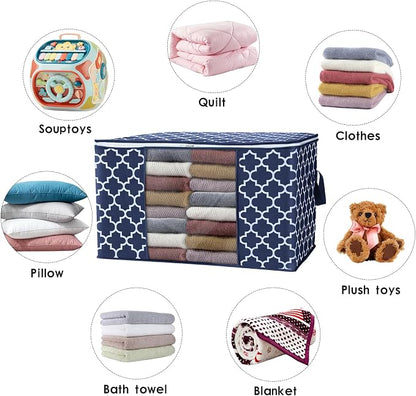WISELIFE Storage Bags, Large Blanket Clothes Organization and Storage Containers - Image 5