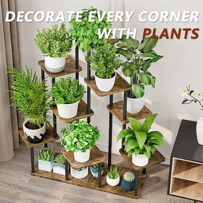 AZERPIAN Plant Stand 9 Tier Indoor Metal Flower Shelf - Image 6