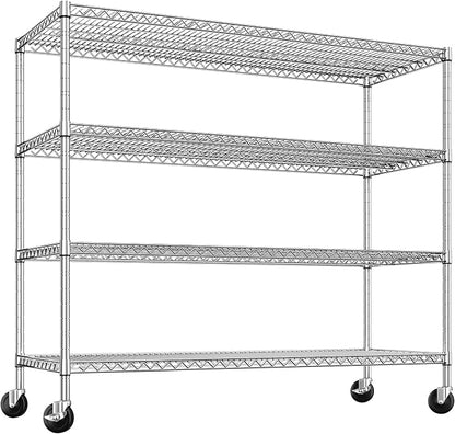REIBII 55.5''W Storage Shelves 2500LBS Wire Shelving Unit - Image 7