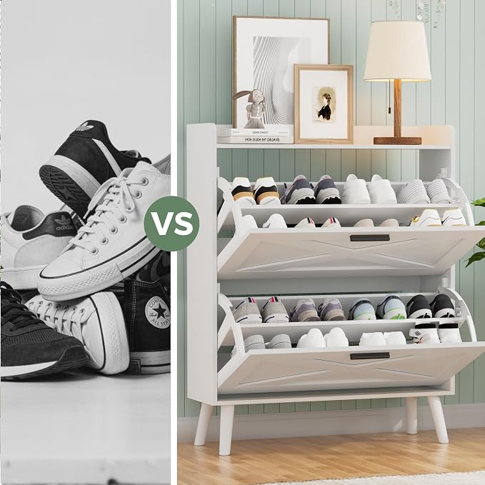 Homleke Farmhouse Shoe Storage Cabinet - Image 8