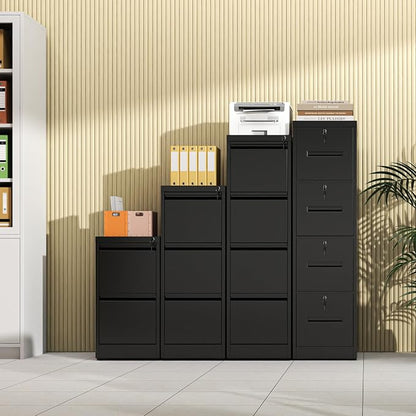 4 Drawer File Cabinet with 4 Lock, Metal Filing Cabinet, Heavy Duty Vertical - Image 6