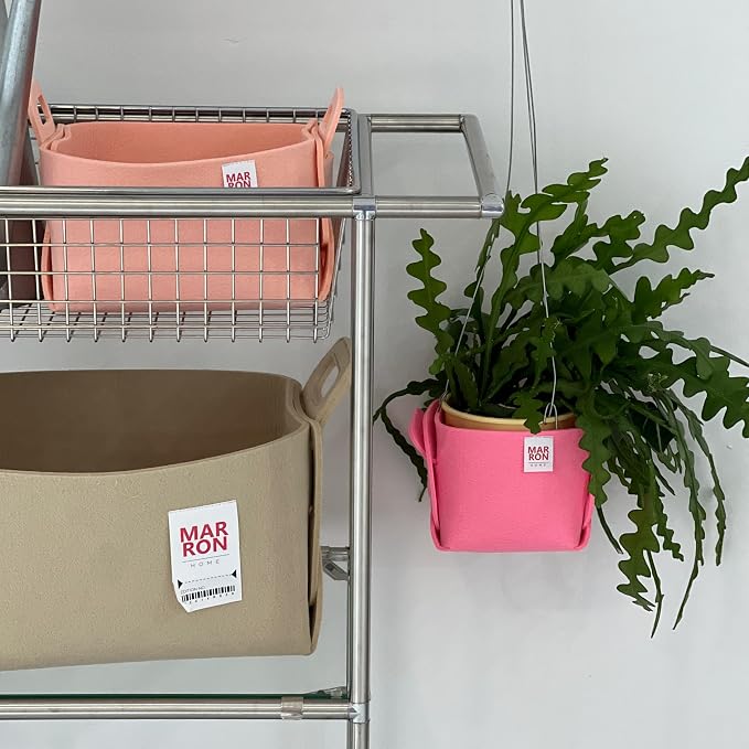 Collapsible Felt CHARCOL Storage Bin Large 14.6"x9.4"x9.4" – Foldable Basket - Image 7