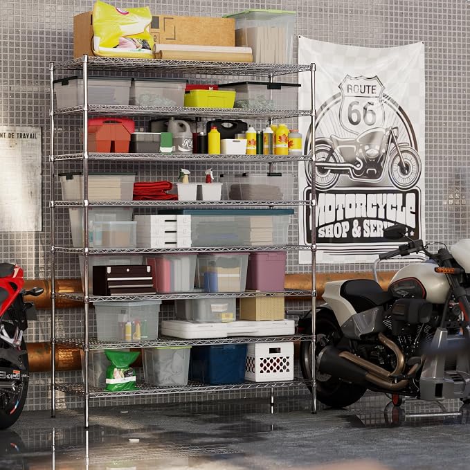 24" Deep x 60" Wide x 86" Height Wire Shelving Kit | 8-Tier | NSF Commercial - Image 5