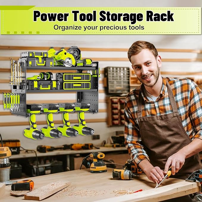 Power Tool Organizer Wall Mount, Drill Holder tool storage - Image 6