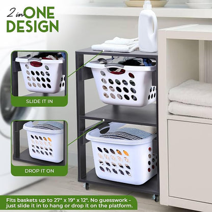 Laundry Basket Holder Shelf - Image 3