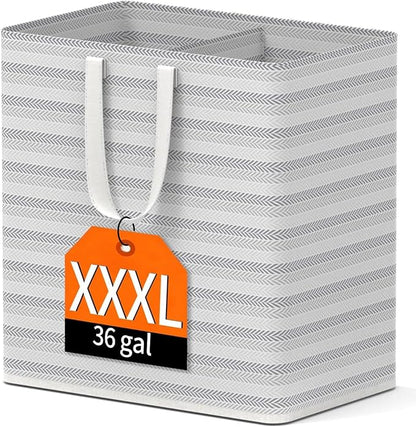 XXXL 36gal Large Laundry Basket, Laundry Hamper 2 Section by Fopeat
