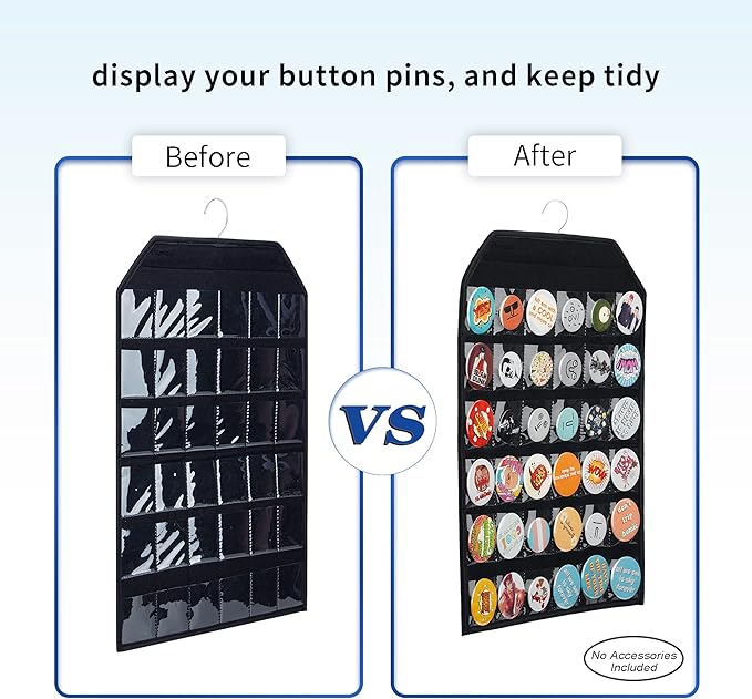 PACMAXI Wall Hanging Badge Button Pins Organizer Display Storage Stand - Image 2