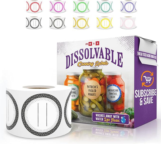 Easy Remove Dissolvable Canning Labels by MESS