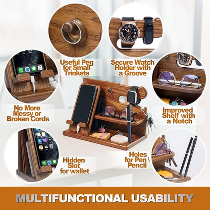 TESLYAR Wood Phone Docking Station - Image 5