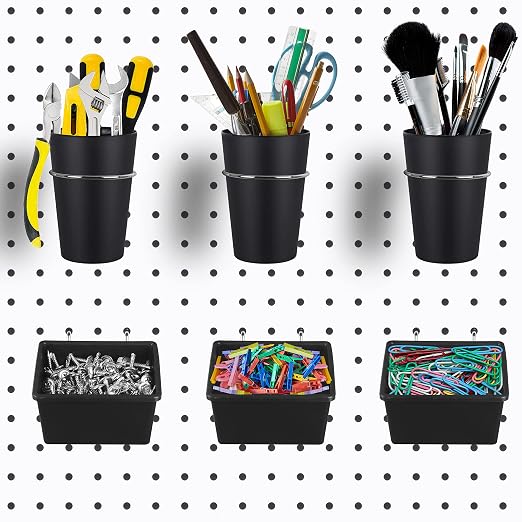Kuhome 6 Sets Pegboard Bins by Kuhome