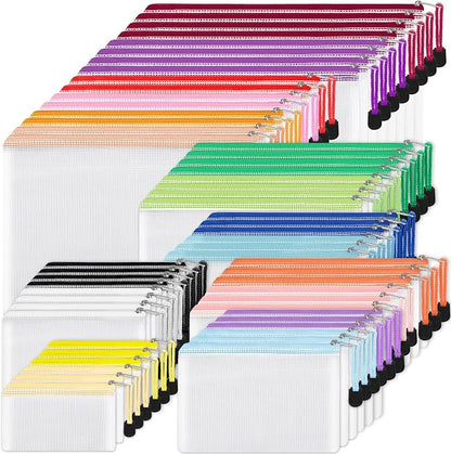 EOOUT 56pcs Mesh Zipper Pouch, Waterproof Zipper Bags, 8 Sizes Plastic Travel by EOOUT