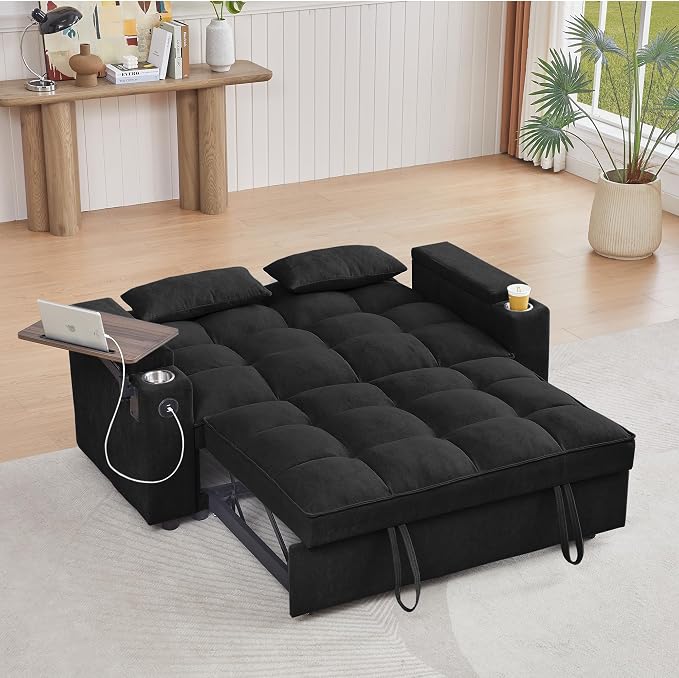 hansones 65'' 3-in-1 Folding Convertible Sofa Bed, Pullout Sofa, Modern - Image 5