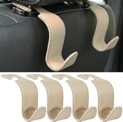 Amooca Car Seat Headrest Hook 4 Pack Metal Core Hanger Universal Car Storage by Amooca