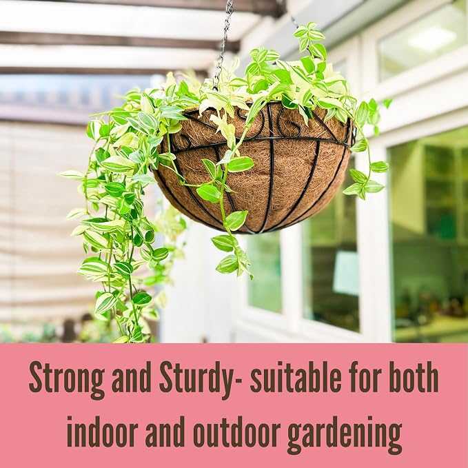 LaLaGreen Hanging Planter for Outdoor Plants Black Hanging Baskets - Image 8