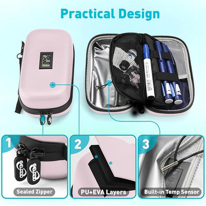 Insulin Cooler Travel Case Diabetic Medication Insulated Cool Organizer - Image 5