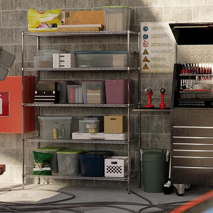 24" Deep x 60" Wide x 86" Height Wire Shelving Kit | 5-Tier | NSF Commercial - Image 2